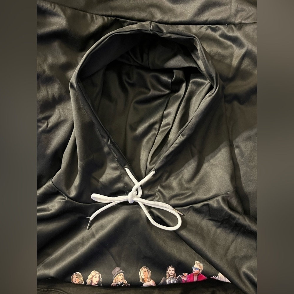 NEW- Taylor Swift Eras Hoodie (Folklore) SIZE: Large  COLOR: Black - Picture 7 of 9